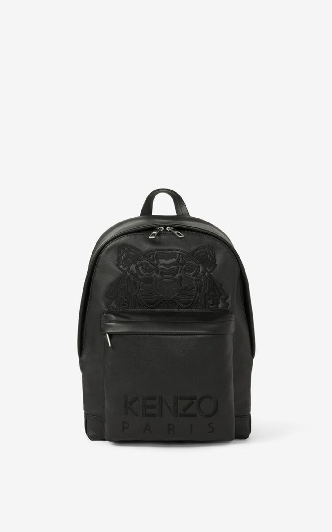 Kenzo Kampus Tiger Læder Rygsæk Dame - Sort DK-972004